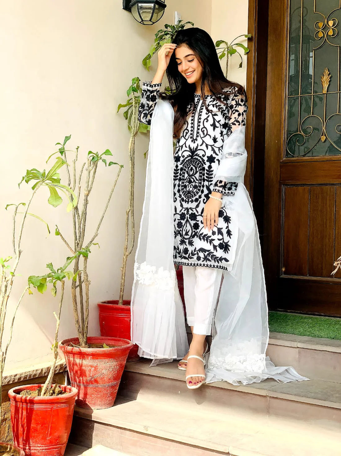 Fancy Embroidered 4pc Dress - Image 2