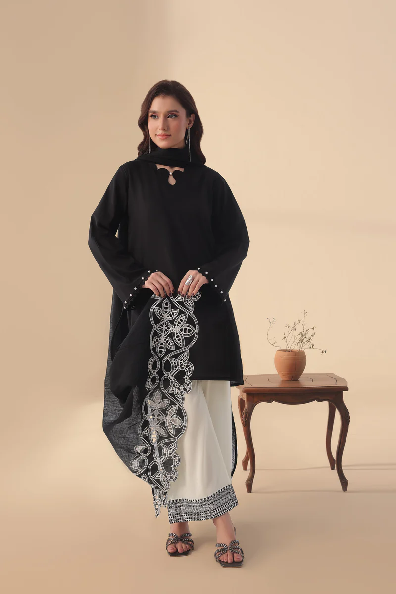 Embroidered Cotton+lawn 3pc - Image 3