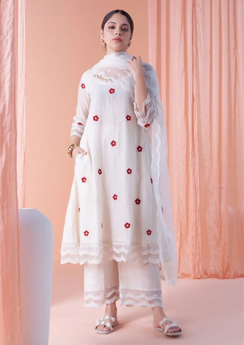 Embroidered Dress 3pc